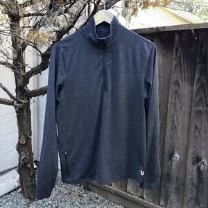 Vuori Men's Charcoal Zip-Up Sweater